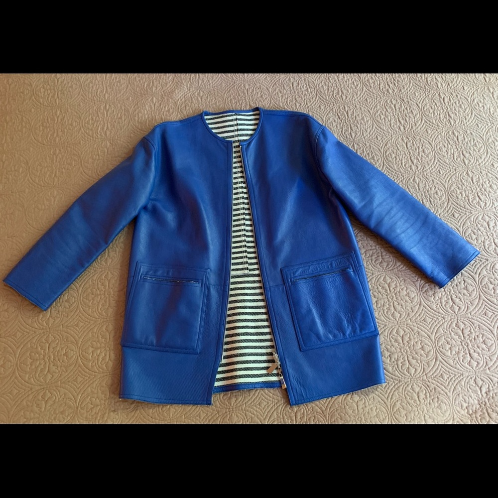 🍾PINKO Leather Jacket Double Sided Calf Leather🍾